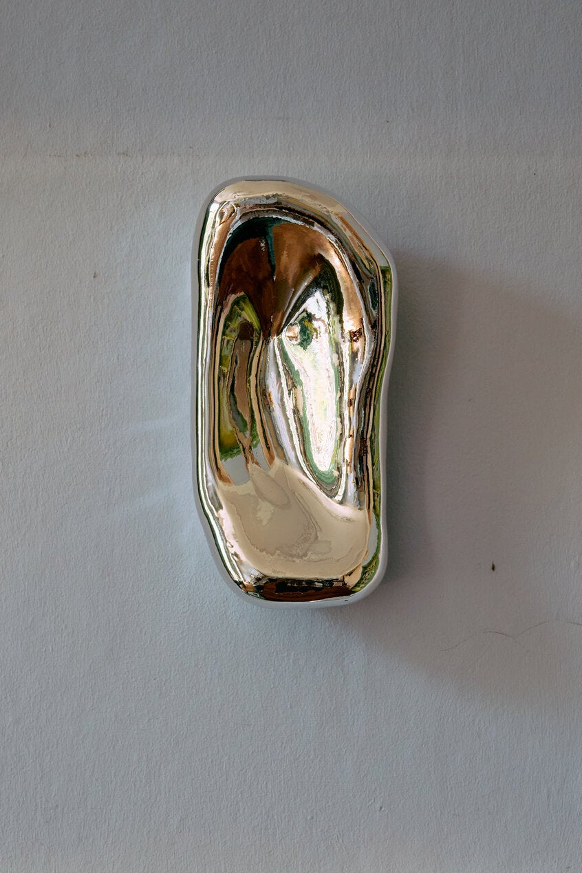Glas vægskulptur no. 4 - Chrome